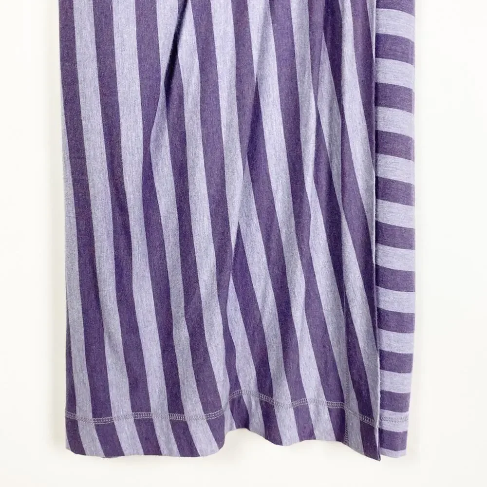 Athleta Striped Splendor Lotus Dress Purple Stripe Faux Wrap Womens Size XXS - Picture 5 of 11